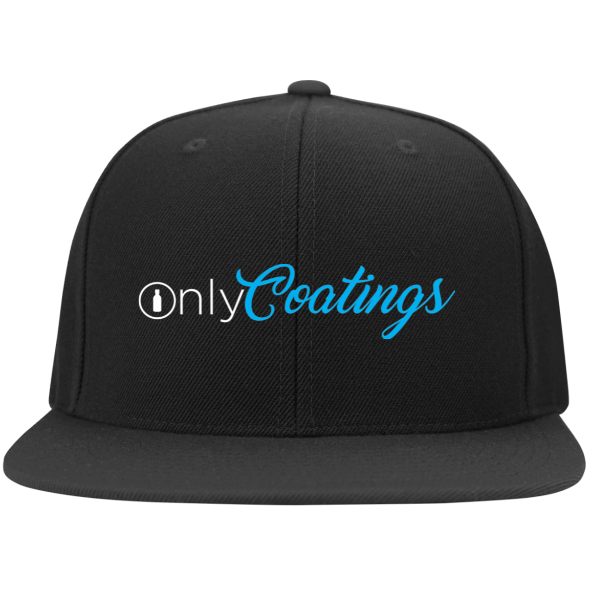 OnlyCoatings Embroidered Flat Bill Twill Flexfit Cap
