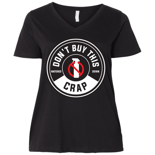 Don't Buy This Ladies' Curvy V-Neck T-Shirt